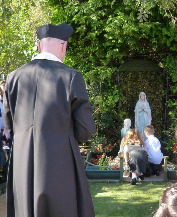 Father Peter Madden blesses our Prayer Garden